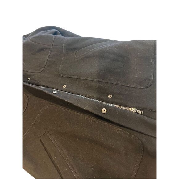 Kenneth Cole Black Wool Blend Hooded Zipper Winter Coat Jacket size 12 - Picture 7 of 10